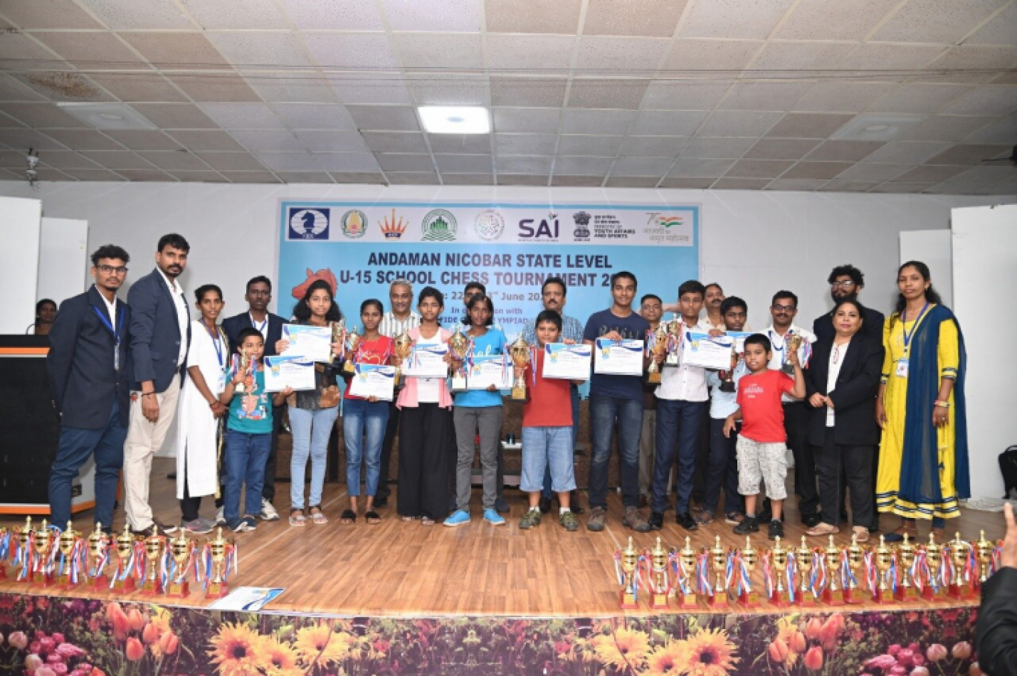 Andaman & Nicobar State Level U-15  School Chess Selection Tournament 2022 Concludes with Prize Distribution ceremony